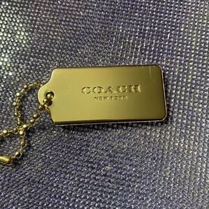 Coach Gold Keychain Tag